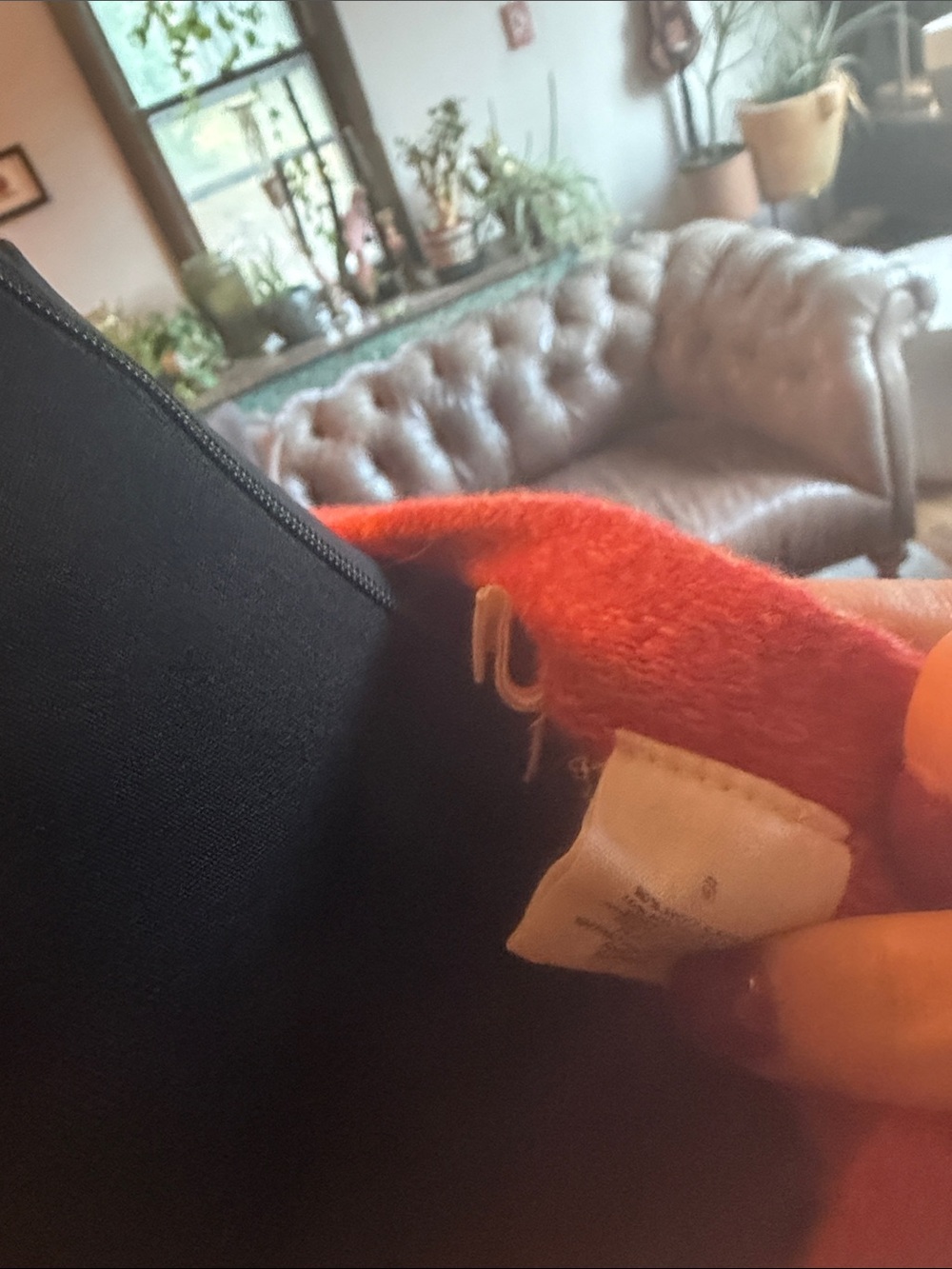 Moth Bright Orange Ruffle Button-Front Cardigan - Picture 4 of 4
